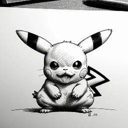 Pikachu pokemon haciendo la burla con la lengua larga y con las manos abiertas cerca de las orejas