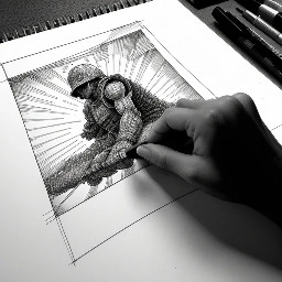 In the style of traditional manga and monochromatic line art, emphasize intricate cross-hatching, sharp contrasts, and expressive, hand-drawn details, base the image on: . Utilize elements of clean, ink-based manga techniques, focusing on dynamic motion, exaggerated perspective, and dramatic contrasts between light and shadow. Avoid any color—rely only on varying line thickness, stippling, and hatching to create depth.
