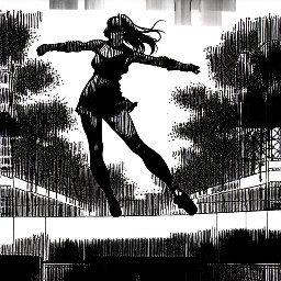 woman dancing in new york central park